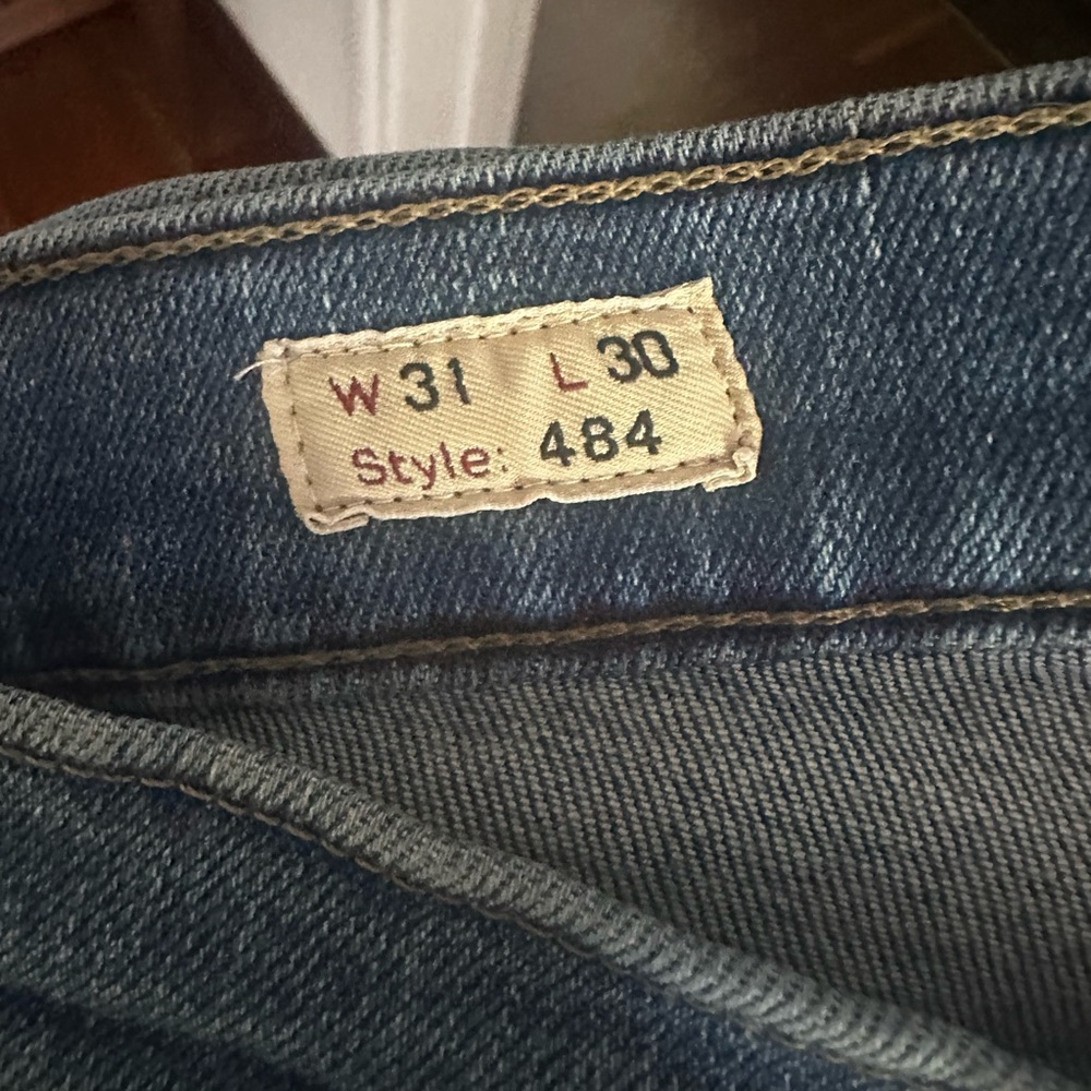 JCREW Size 31/30 484 Slim-fit Stretch Jean in Bright Medium Indigo Wash NWOT - Picture 6 of 7